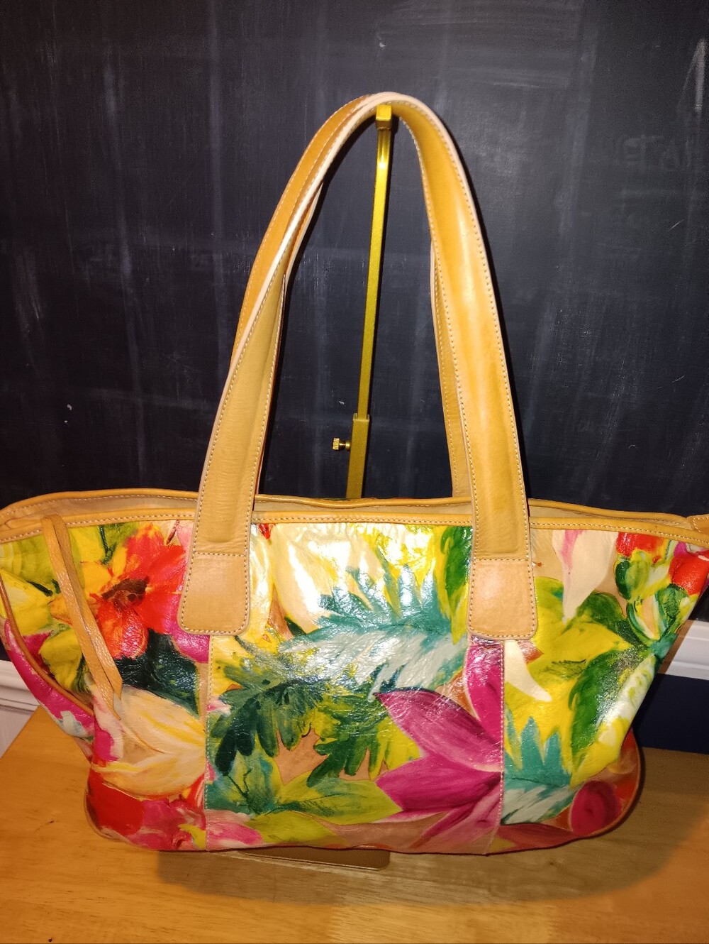 Maurizio Taiuti Multicolor Floral Tote - Yellow, Pink, Green
